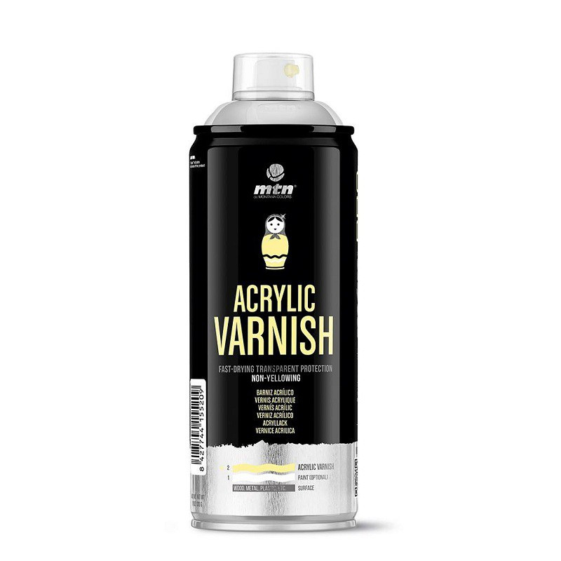 BARNIZ SPRAY ACRILICO MTN WEPRO SATINADO 400ML INCOLORO