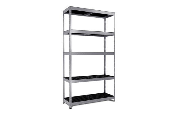 ESTANTERIA METAL 5 ESTANTES PP SIN TORNILLOS RIVET ALLOY 180 X 100 X 38 CM