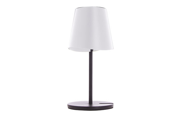 LAMPARA DE MESA DE METAL BLANCA 38CM USB RECARGABLE 250 LUMENS REGULABLE CCT 3000-4000