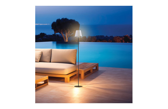 LAMPARA DE PIE DE METAL BLANCO 130CM USB RECARGABLE 400 LM CCT REGULABLE 3000-4000K