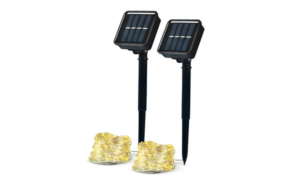 GUIRNALDA CON PLACA SOLAR CINTIA PACKS 2 UNIDADES 12 METROS 30 LM 2700K 8 MODOS