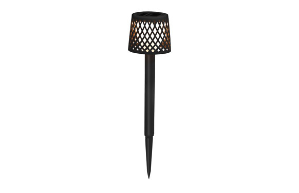 BALIZA SOLAR LED GRETITA NEGRA 39X7 CM 4 LM LUZ CALIDA