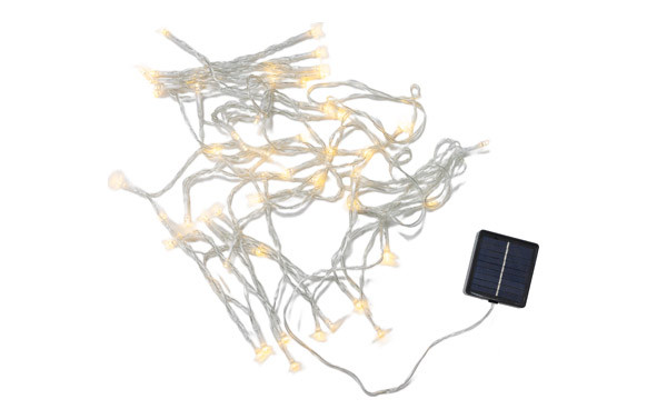 GUIRNALDA DE CARGA SOLAR LUCEO 10 M LUZ CALIDA CON SENSOR CREPUSCULAR