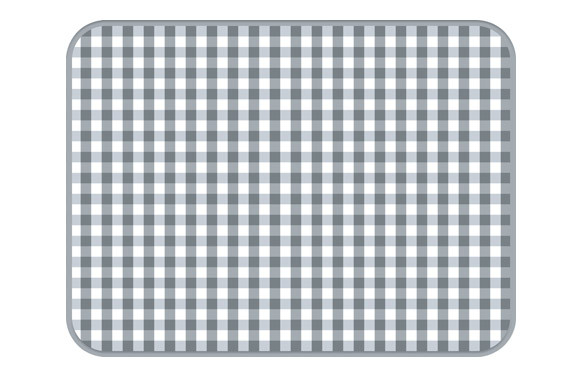 TAPETE ESCURRIDOR MICROFIBRA XL 45 X 60 CM CUADRO BLANCO Y AZUL