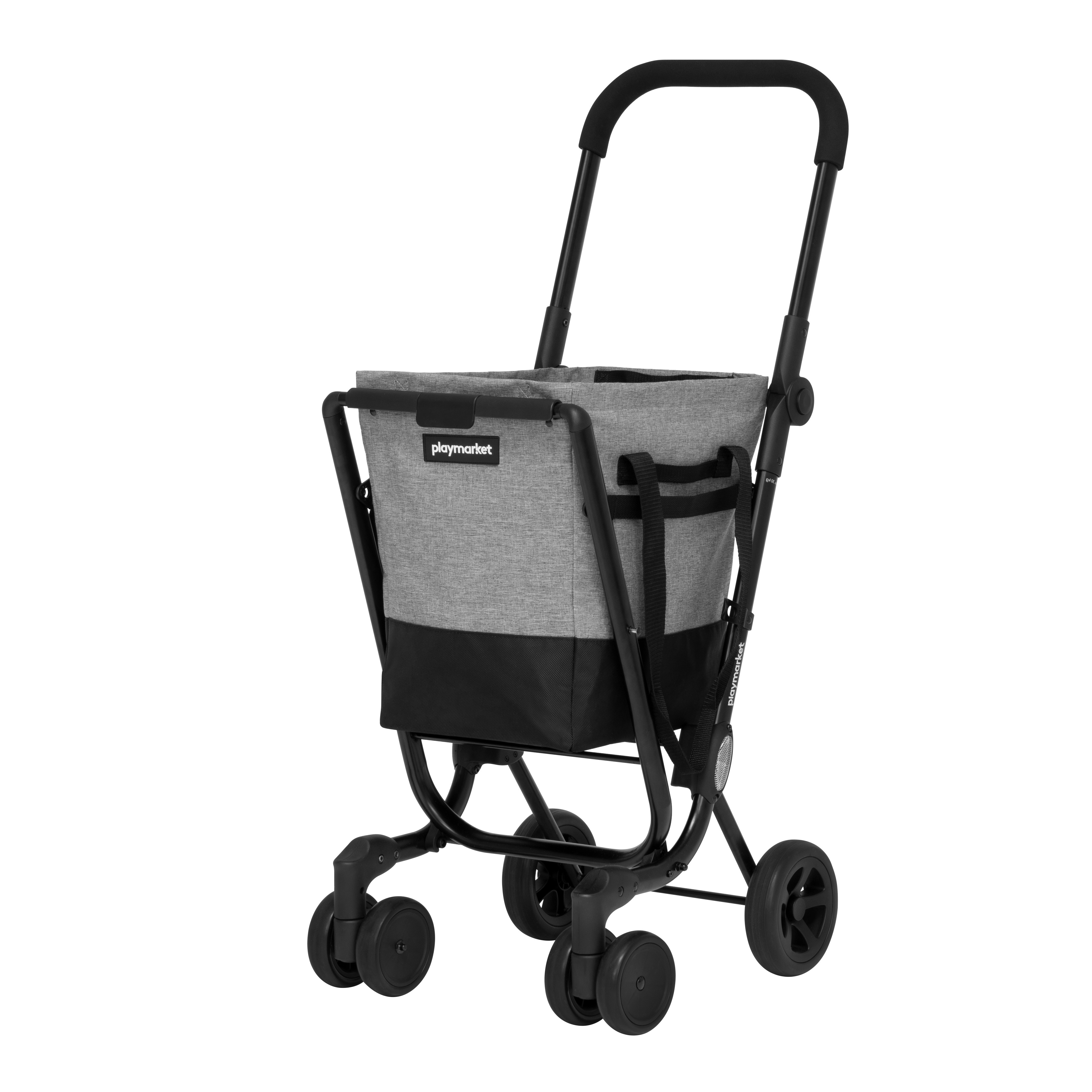 CARRO COMPRA 4 RUEDAS GIR. EASY GO NEGRO/GRIS