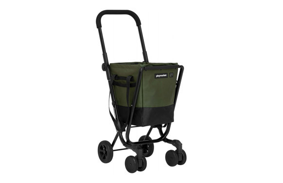 CARRO COMPRA 4 RUEDAS GIR. EASY GO NEGRO/VERDE OLIVA