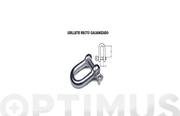 GRILLETE RECTO GALVANIZADO 1 U M 22-1500 KG