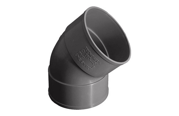 CODO EVACUACION PVC H-H 45º Ø 32MM