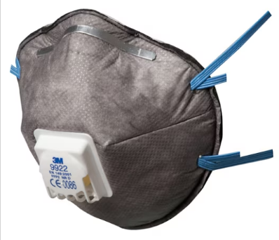 MASCARILLA PARTICULAS ESPECIALES SERIE 9000 FFP2 CON VALVULA 10UN 9922 CAZOLETA
