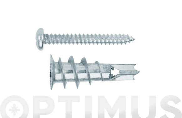 TACO METALICO DIN 7891 PLADUR CON TORNILLO CABEZA ALOMADA 4,2 X 32 MM 100UDS