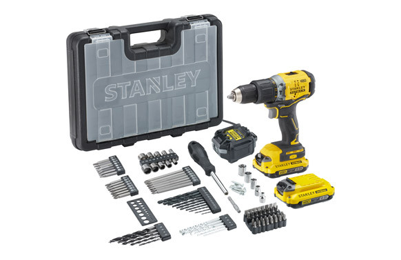 TALADRO PERCUTOR KIT BRUSHLESS V20 LI-ION 18V+SET ACC+2BATERIAS+CARGADO