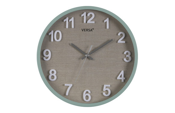 RELOJ PARED REDONDO VESTA MINT 30CM