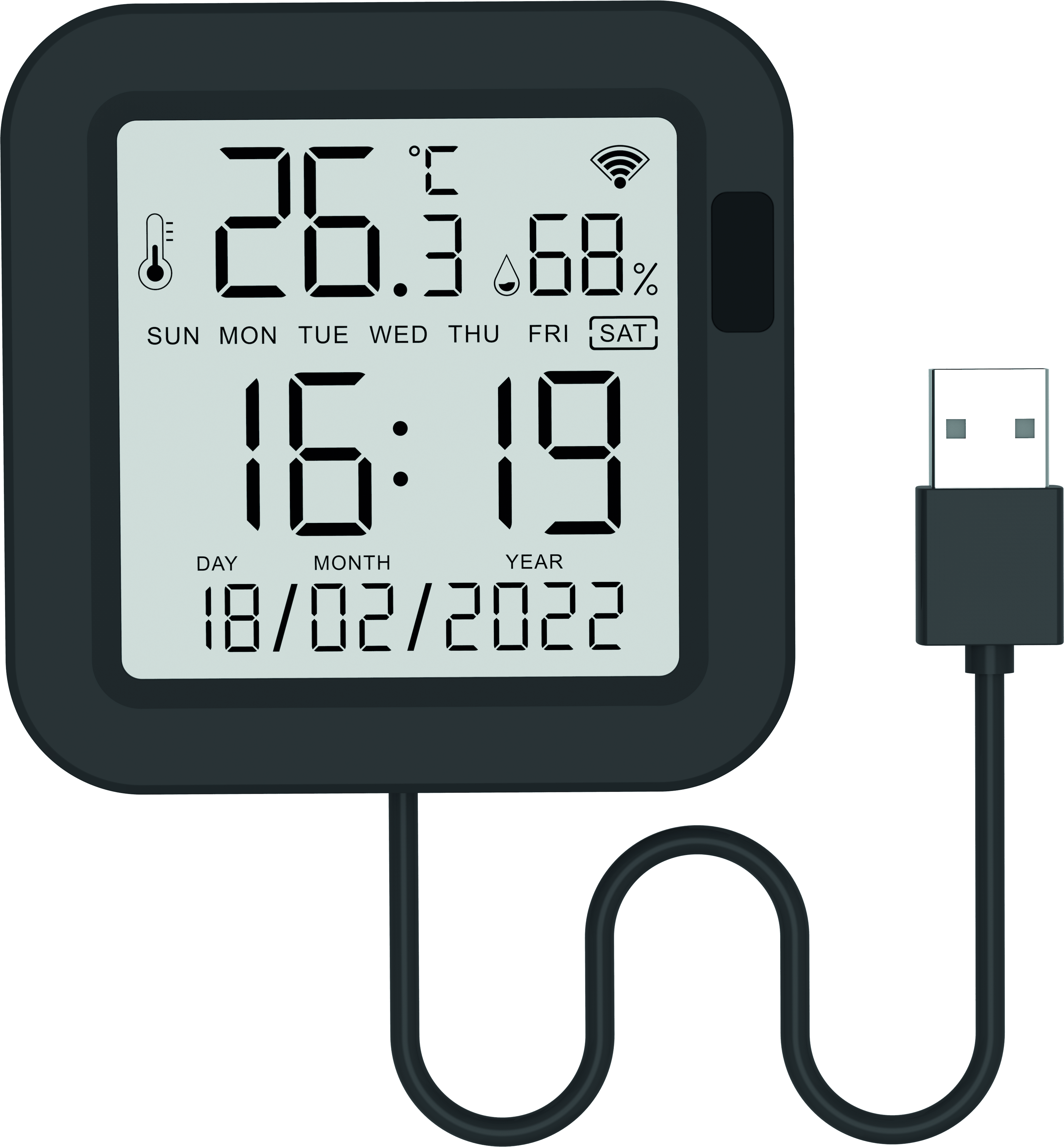 CONTROL REMOTO IR UNIVERSAL CON SENSOR TEMPERATURA Y HUMEDAD COMPATIBLE AIRE ACONDICIONADO DISPLAY FECHA HORA