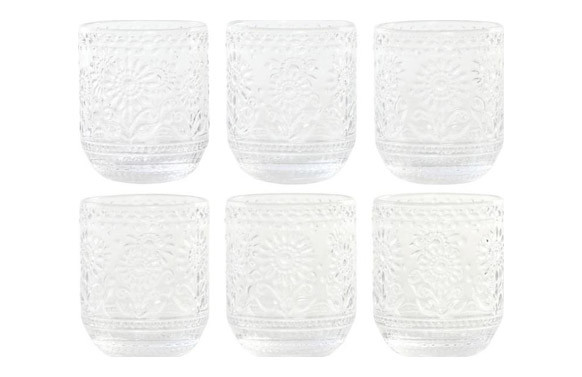 VASO CRISTAL MARGARITAS SET 6UDS 8,5X8,5X10,5CM 360ML