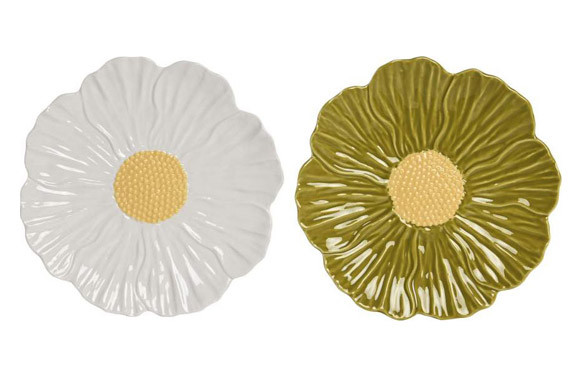 PLATO PORCELANA MARGARITA 2UDS SURTIDO 21X21X2CM