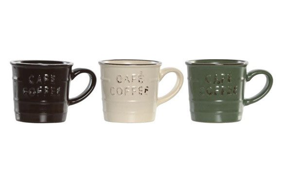 TAZA GRES COFFEE RELIEVE 3UDS SURTIDO 8X6X5,6 100ML