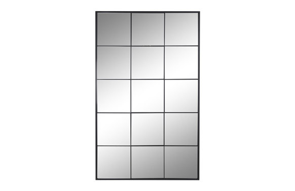 ESPEJO HIERRO/CRISTAL VENTANA NEGRO 90X2X150CM