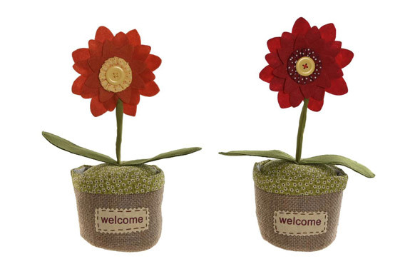 SUJETAPUERTAS FLOR POLIESTER 14X14X33 1,5 KG SURTIDO