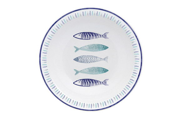 BOL CONICO STONEWARE 17CM SARDINAS