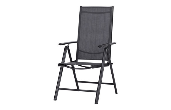 SILLON POSICIONES ALUMINIO TEXTILENE NEGRO