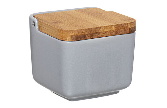 SALERO PORCELANA TAPA BAMBU GRIS