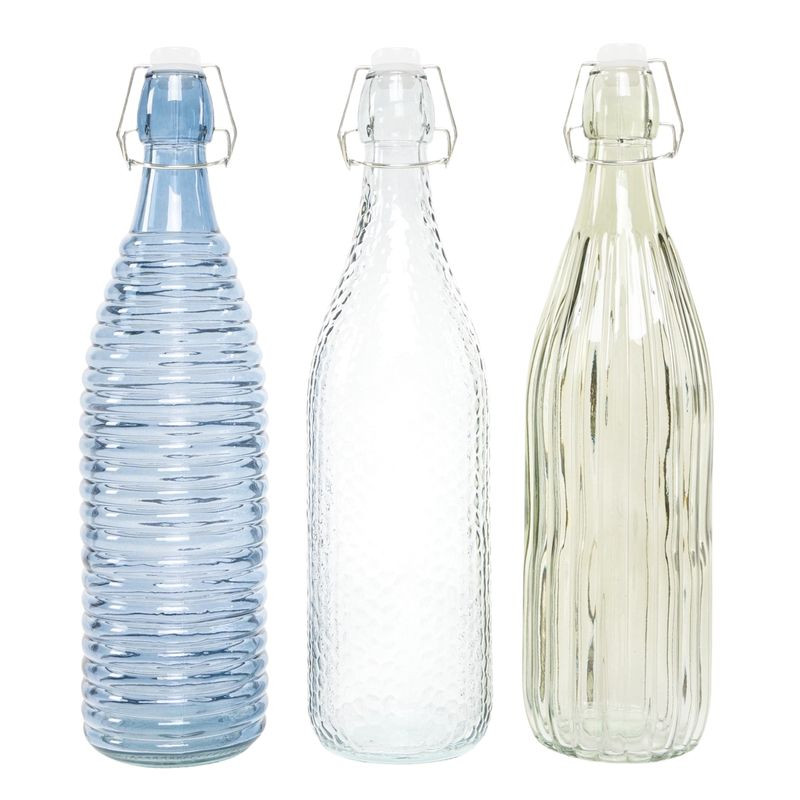 BOTELLA VIDRIO GRABADA GASEOSA 1L COLOR SURTIDA