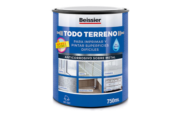 IMPRIMACION AL AGUA MULTIUSOS TODO TERRENO 750 ML GRIS