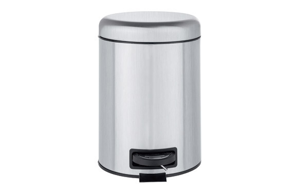 CUBO DE PEDAL LEMAN ACERO INOX MATE, 3L