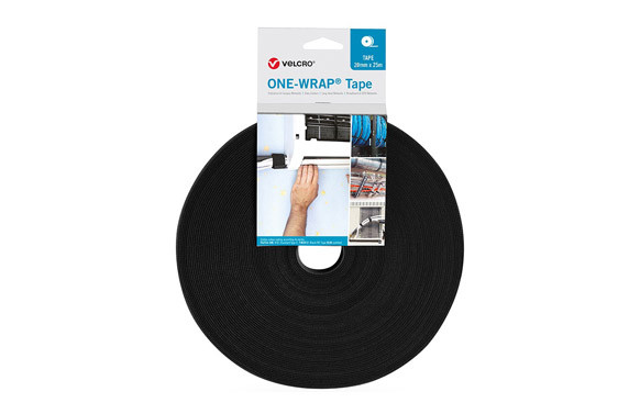 CINTA REUTILIZABLE VELCRO® ONE-WRAP® 25 M X 20 MM NEGRO