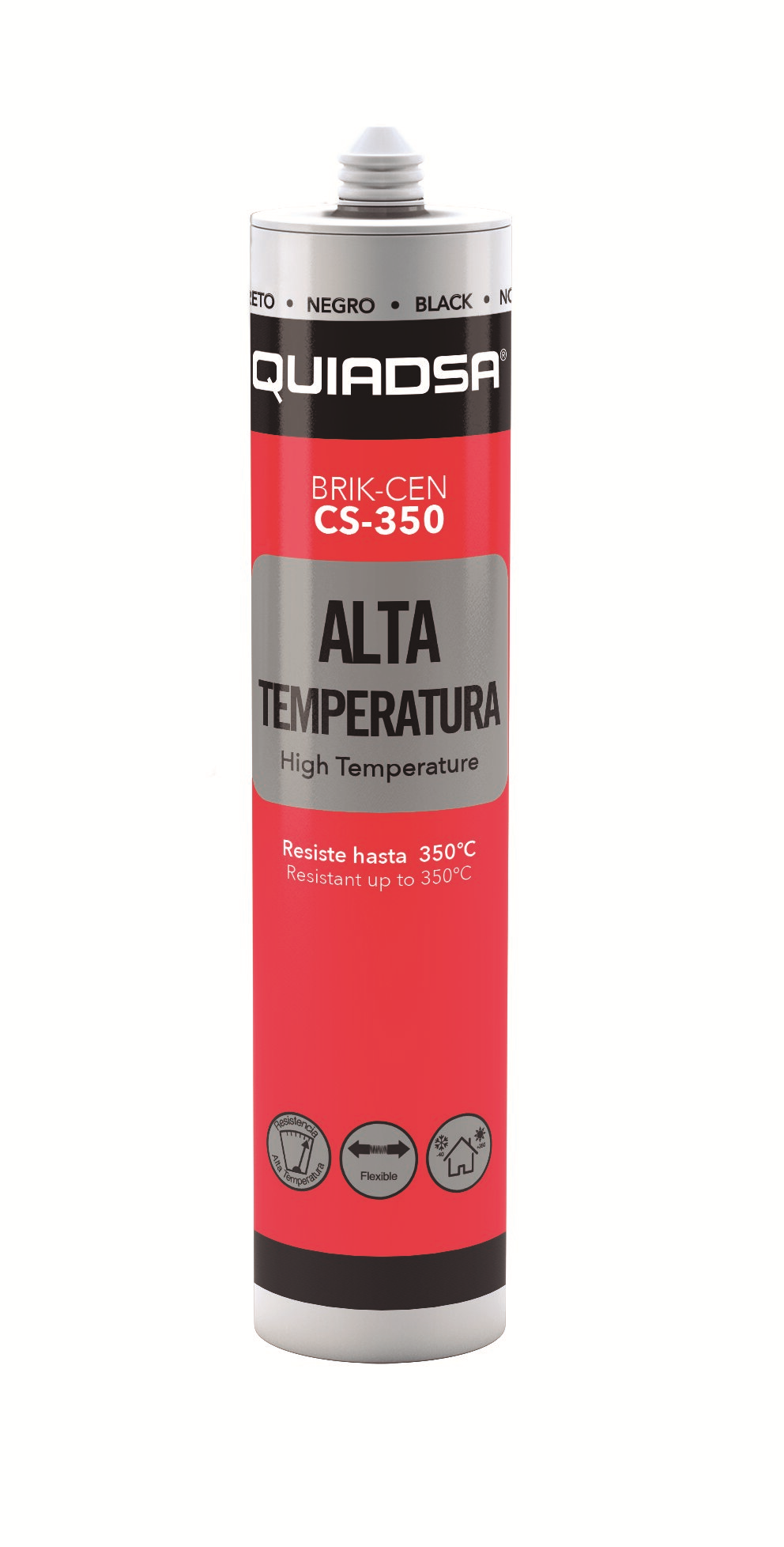 SILICONA ALTA TEMPERATURA CS-350 290 ML NEGRO