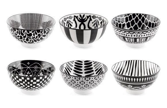 BOL PORCELANA MIRAGE BLANCO-NEGRO Ø 10,5CM