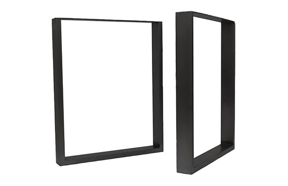 PATA DE MESA CUADRADA 710X580MM (2 UNIDADES) NEGRA MATE
