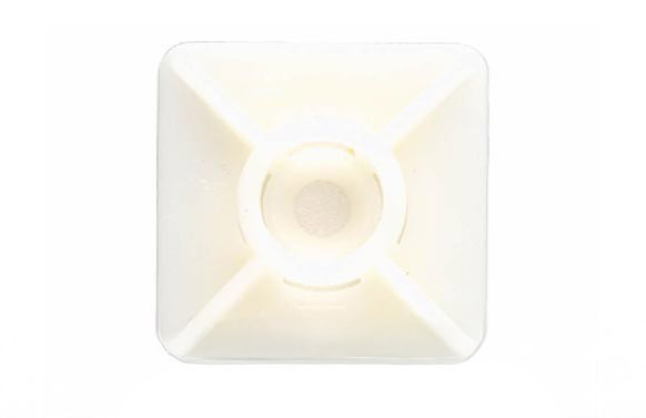 BASE ADHESIVA PARA BRIDAS NILON 27 X 27 NEGRA 100UDS