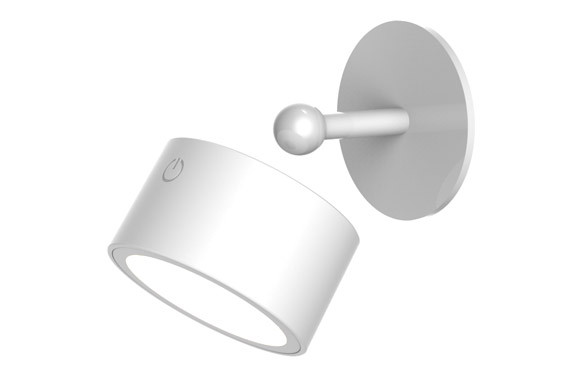 LAMPARA PARED INTERIOR REDONDA INALAMBRICO BLANCA ROLL 8 300LM 3000K IP20