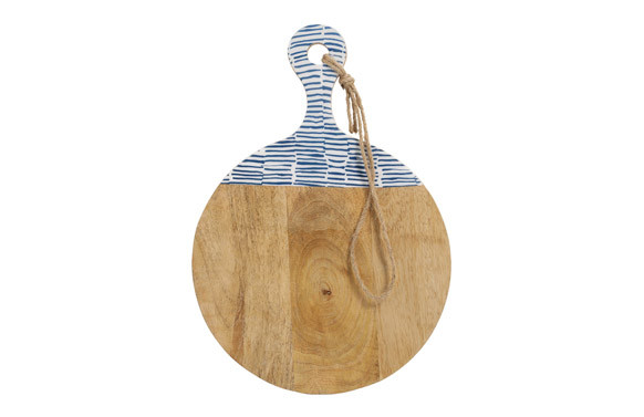 TABLA CORTE CON MANGO DECO AZUL