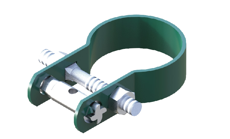 ABRAZADERA TENSOR PLASTIFICADA VERDE MONTADA Ø48MM 25UDS