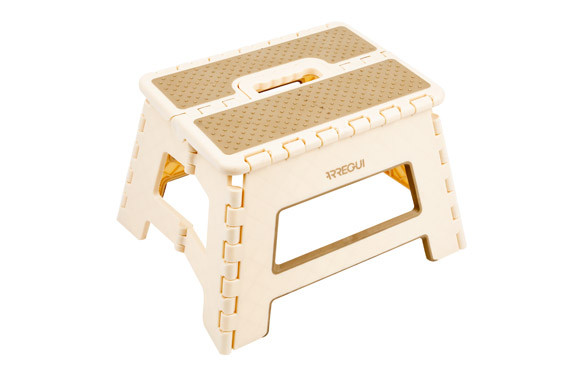 TABURETE PLEGABLE BEIGE 29X22X22CM