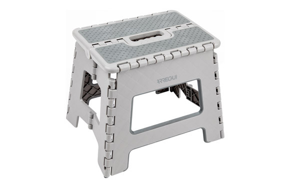 TABURETE PLEGABLE GRIS 29X22X27CM