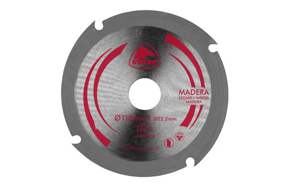 DISCO CORTE MADERA HSS 115X2X22.2 Z4 WIDIA