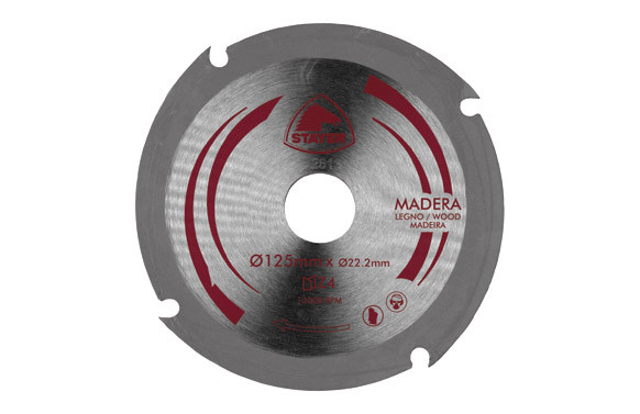 DISCO CORTE MADERA HSS 125X2X22.2 Z4 WIDIA