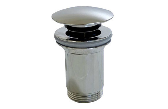 VALVULA CLICK-CLACK LARGA ROSCADA LATON CROMADO GRANDE