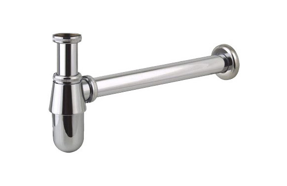 SIFON BOTELLA EXTENSIBLE LATON CROMADO CON ALARGADERA/PLAFON