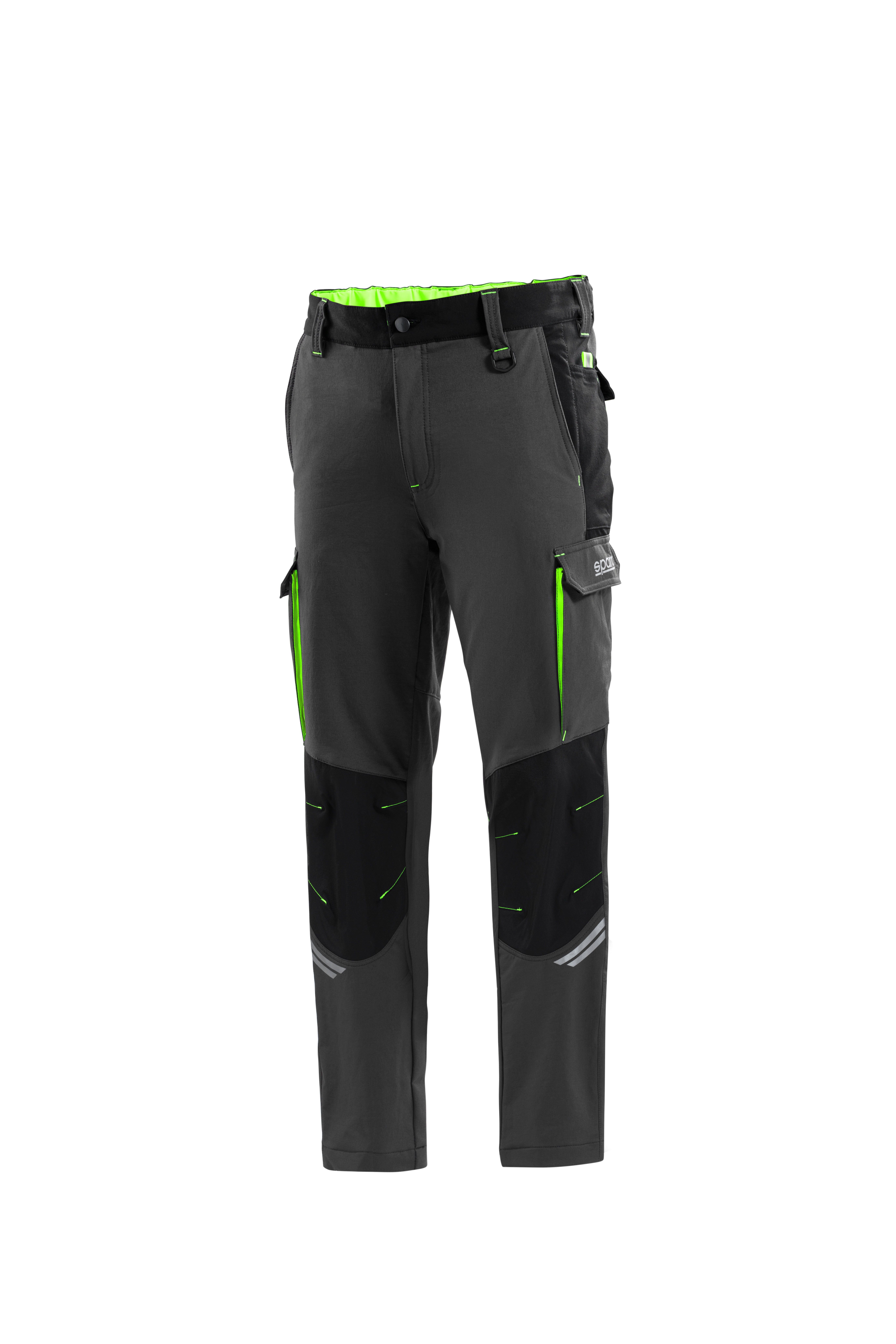 PANTALON TÉCNICO 240 GR GRIS/VERDE FLUOR OREGON TALLA S
