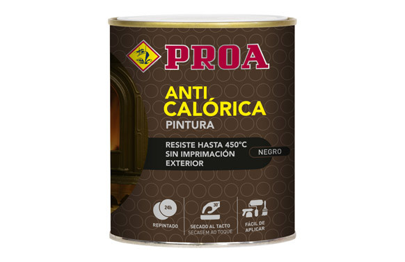 PINTURA ANTICALORICA 750 ML NEGRO