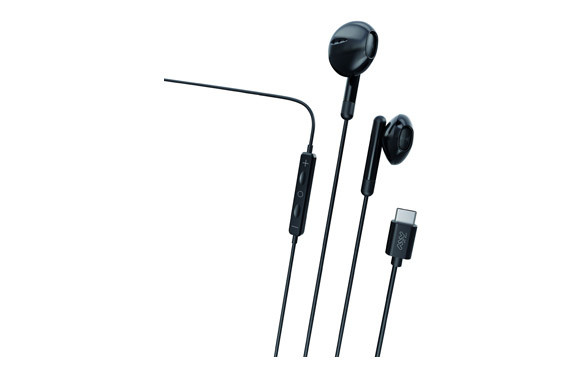 AURICULARES ESTEREO TIPO C CON MICROFONO NEGRO