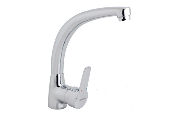 MONOMANDO DE FREGADERA CAÑO CONFORMADO SERIE BASIC CROMO