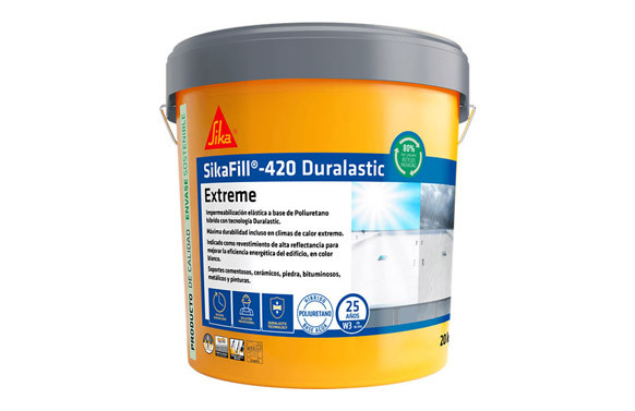 PINTURA IMPERMEABILIZANTE MEMBRANA SIKAFILL 420 EXTREME 20 KG BLANCO