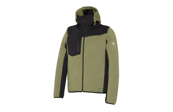 SUDADERA CON CREMALLERA 330 GR FYNOR VERDE / NEGRO TALLA XL