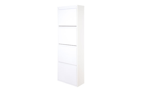 ZAPATERO METALICO DUNNE 4 MODULOS 136CM BLANCO