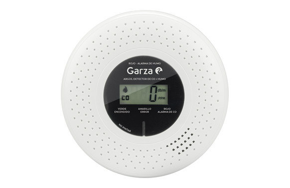 DETECTOR MONOXIDO DE CARBONO CO + HUMO ARGOS 85DB COBERTURA 40M2 TEST 10 AÑOS